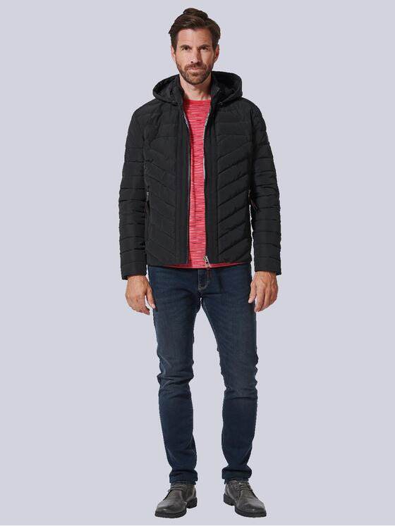 engbers Herren Steppjacke mit abnehmbarer Kapuze Schwarz 35177