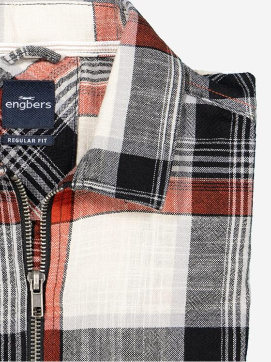 engbers Herren Overshirt kariert Rot 37216