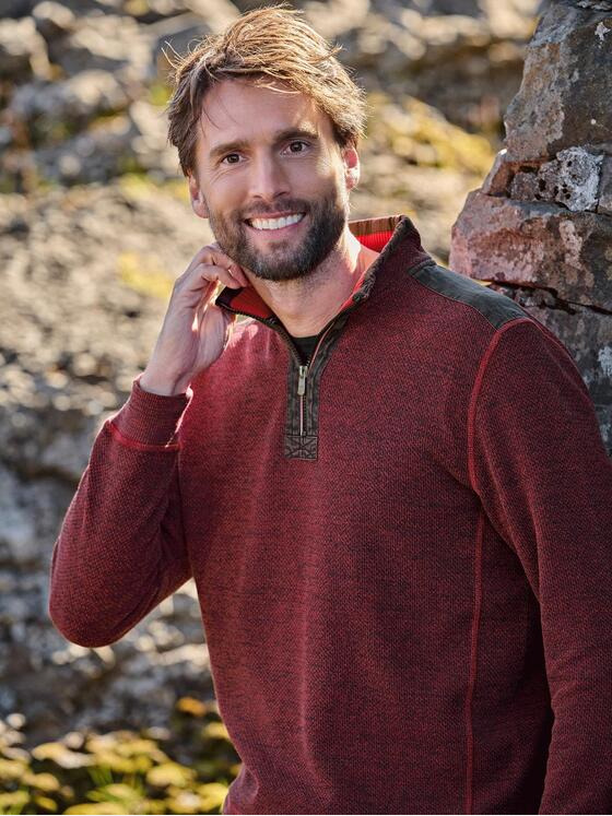 engbers Herren Sweatshirt mit Stehkragen Rot 35643