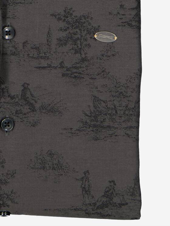 engbers Herren Langarm-Hemd gemustert Braun 37758