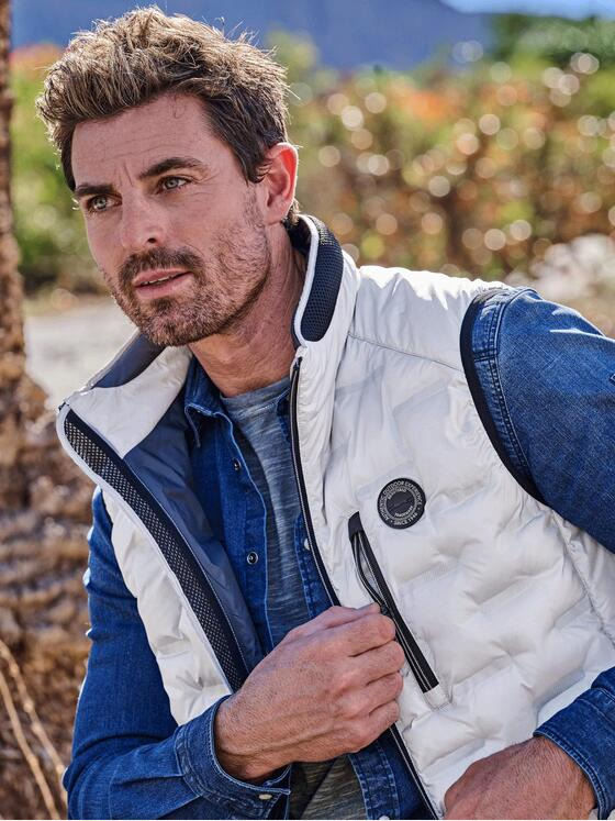 engbers Herren Steppweste regular Grau 36172