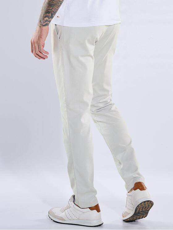 emilio adani Herren Chino-Hose mit Tunnelzug Hellgrau 40351