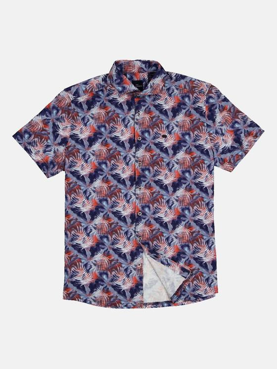 engbers Herren Kurzarm-Hemd slim fit Rot 35033