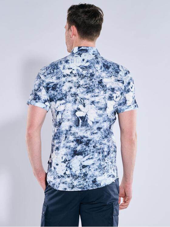 engbers Herren Kurzarm-Hemd gemustert Marineblau 39029