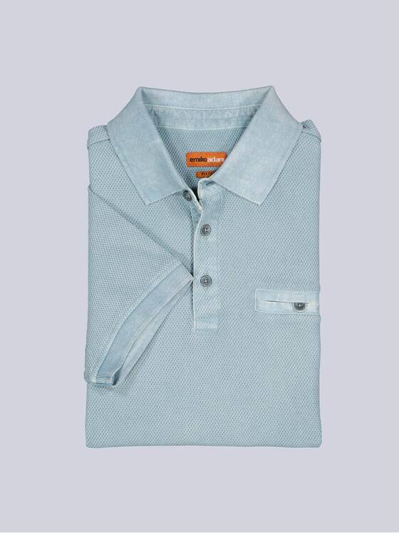emilio adani Herren Poloshirt mit versteckter Brusttasche Hellblau 40767