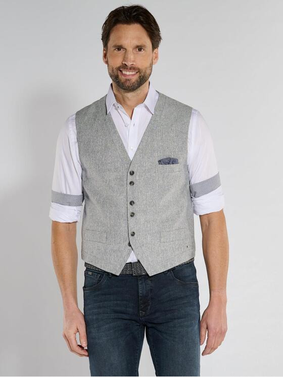 engbers Herren Sakko-Weste regular Grau 36492