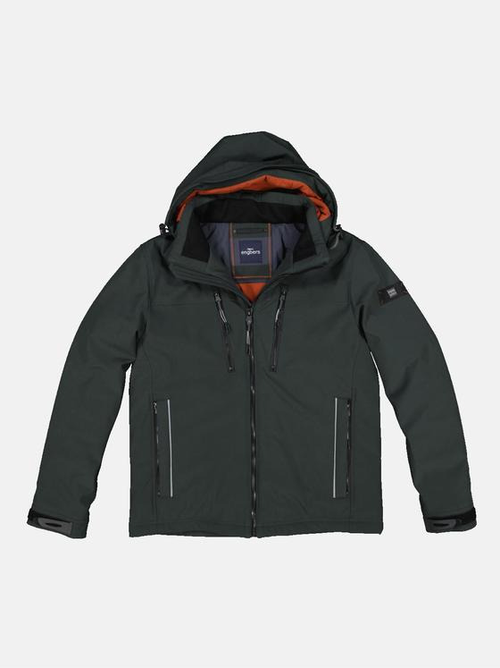 engbers Herren Funktionsjacke mit abnehmbarer Kapuze Tannengruen 33558