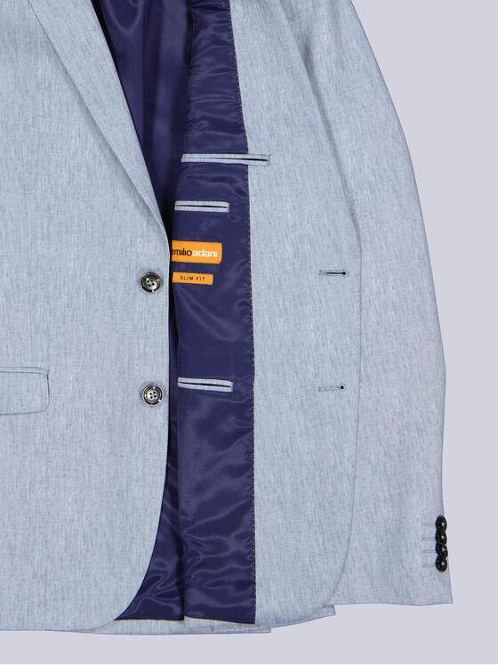 emilio adani Herren Anzug-Sakko strukturiert Blau 38446