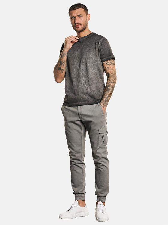 emilio adani Herren T-Shirt gestreift Grau 32764