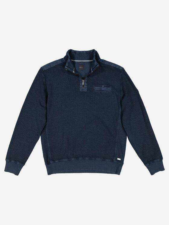 engbers Herren Sweatshirt strukturiert Indigoblau 37738