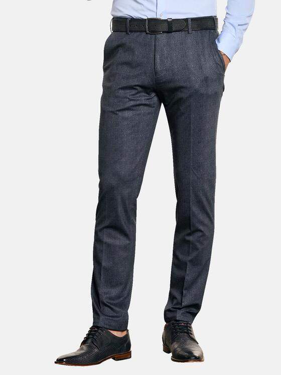 emilio adani Herren Anzug-Hose dezent glänzend Blau 32751
