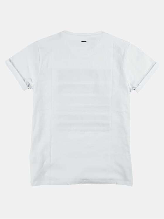 emilio adani Herren Rundhals T-Shirt Weiß 27497