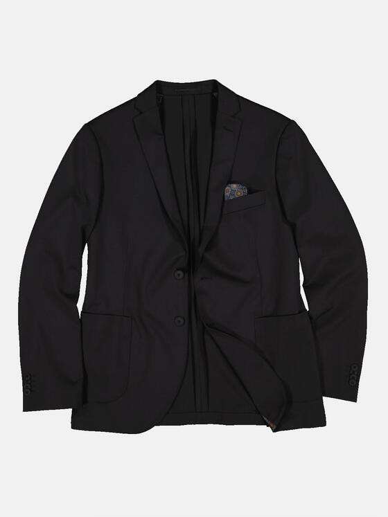 emilio adani Herren Anzugsakko slim fit Schwarz 35372