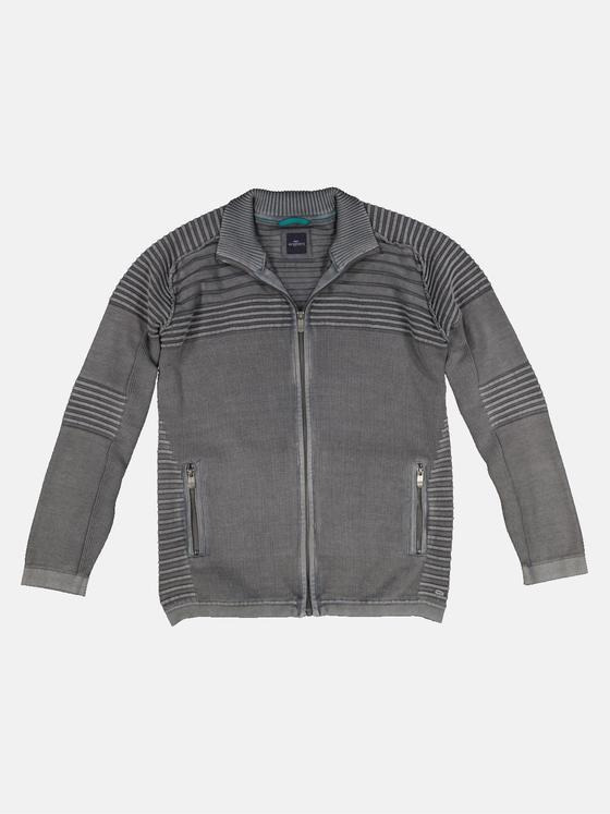 engbers Herren Cardigan strukturiert Grau 33388