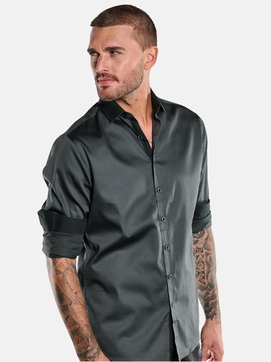emilio adani Herren Langarm-Hemd "My Favorite" Grün 36203