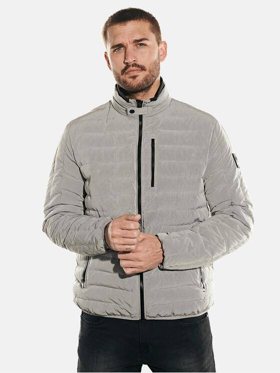 emilio adani Herren Steppjacke mit Kontrastdetails Grau 31772