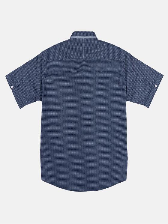 engbers Herren Modisches Halbarmhemd mit dezenten Kontrastdetails Saphirblau 29951