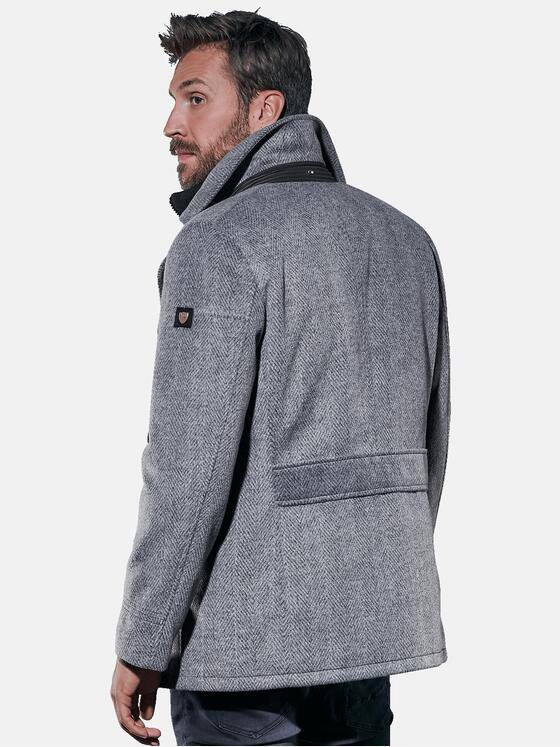 emilio adani Herren Zweireihige Cabanjacke Grau 30777