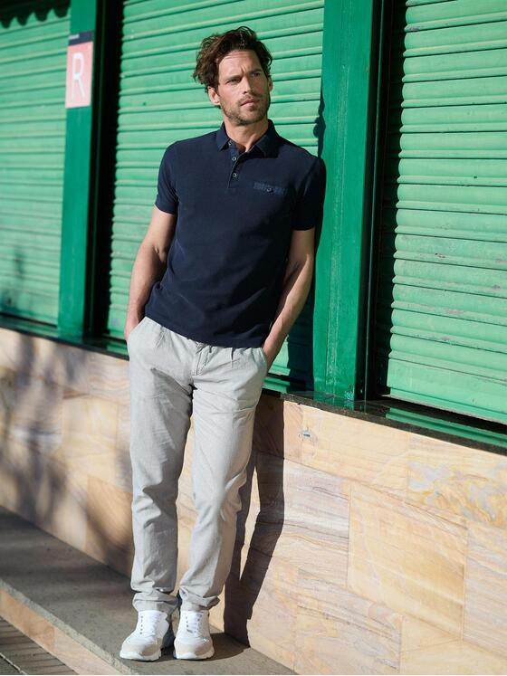 emilio adani Herren Polo-Shirt uni Blau 38958