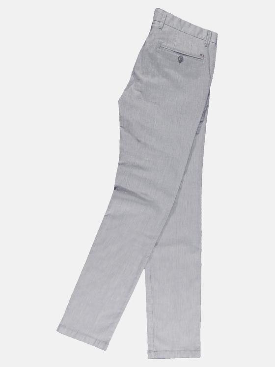 emilio adani Herren Chino gestreift Grau 31626
