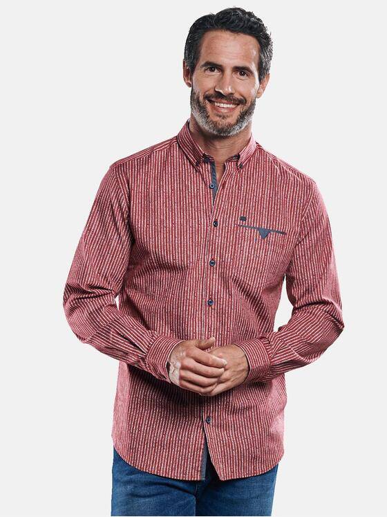 engbers Herren Hemd mit Comfort-Stretch-Anteil Bordeaux 30960