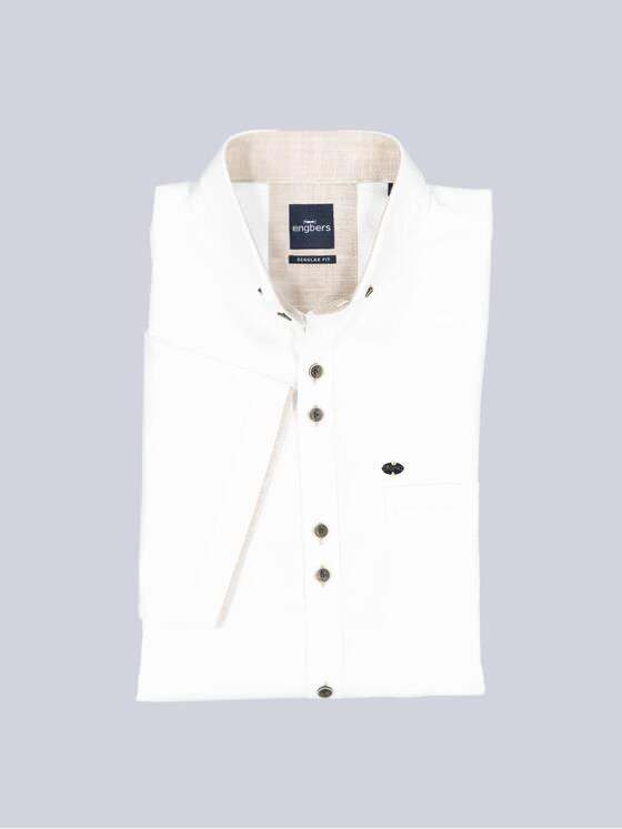 engbers Herren Kurzarm-Hemd uni Reinweiss 38771