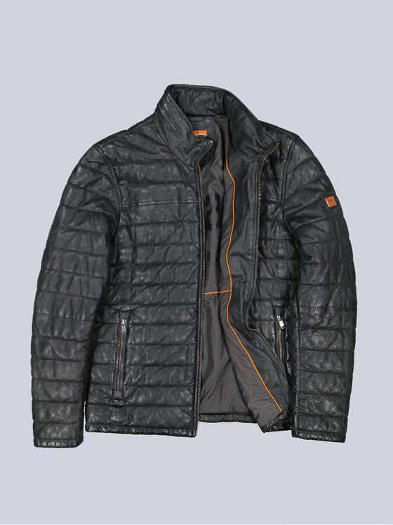 emilio adani Herren Lederjacke Schwarz 39280