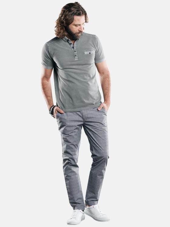 emilio adani Herren Sportives Poloshirt mit schmaler Passform Grau 29165