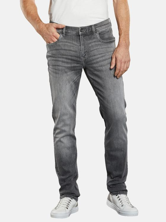 ENGBERS GERMANY Herren Super-Stretch-Jeans regular Silbergrau 34631