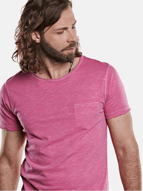 emilio adani Herren Rundhals T-Shirt Violett 27710