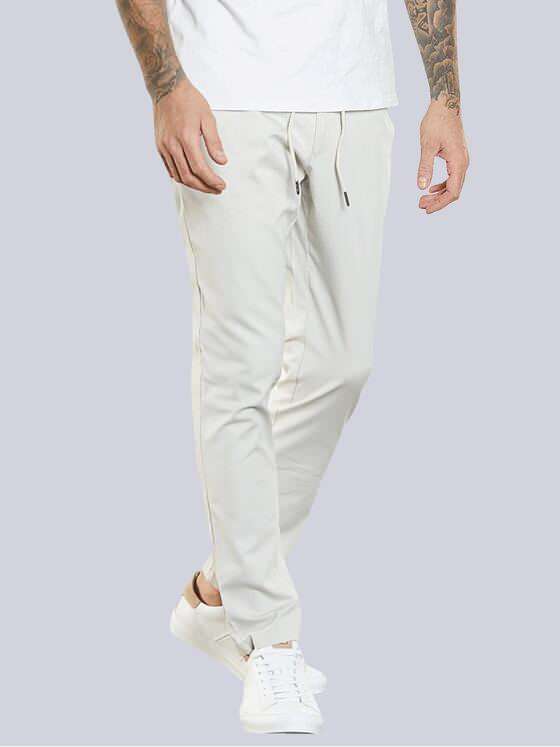 emilio adani Herren Chino mit Tunnelzug Weiß 34617