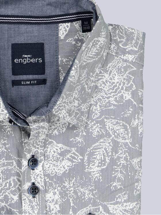 engbers Herren Langarm-Hemd slim fit Saphirblau 36240