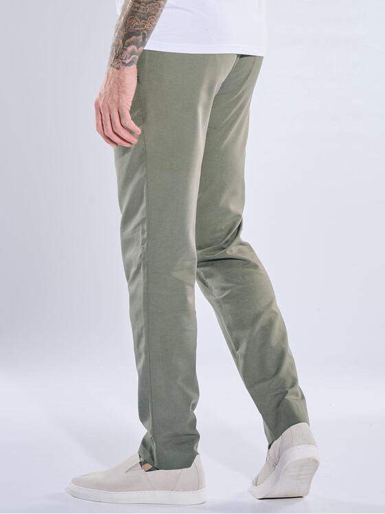 emilio adani Herren Anzug-Hose aus Leinenmischqualität Khaki 40371
