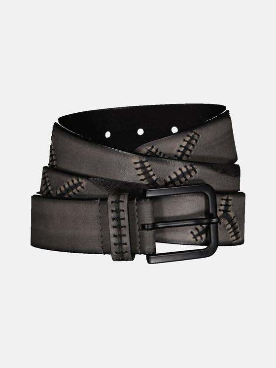 engbers Herren Ledergürtel mit Steppnähten Kieselgrau 32683