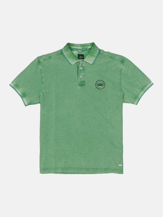 engbers Herren Polo-Shirt uni Grün 34328