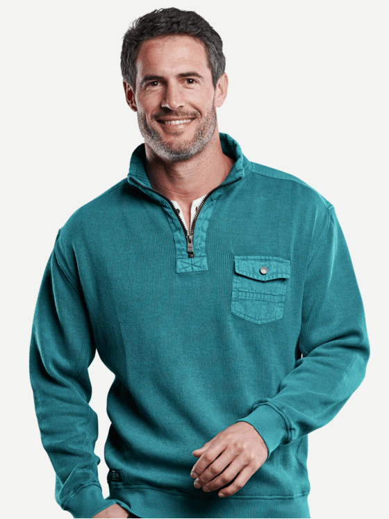 engbers Herren Sweatshirt Stehbund Petrol 28839