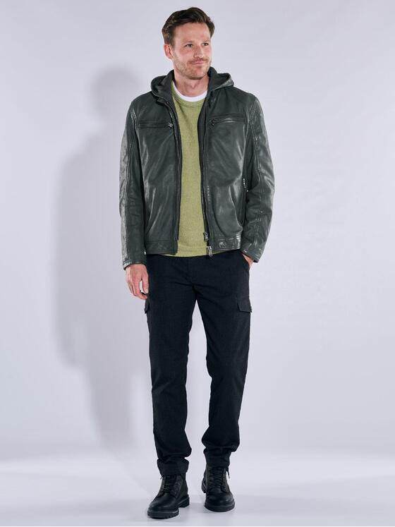 engbers Herren Lederjacke regular Dunkelgruen 37420