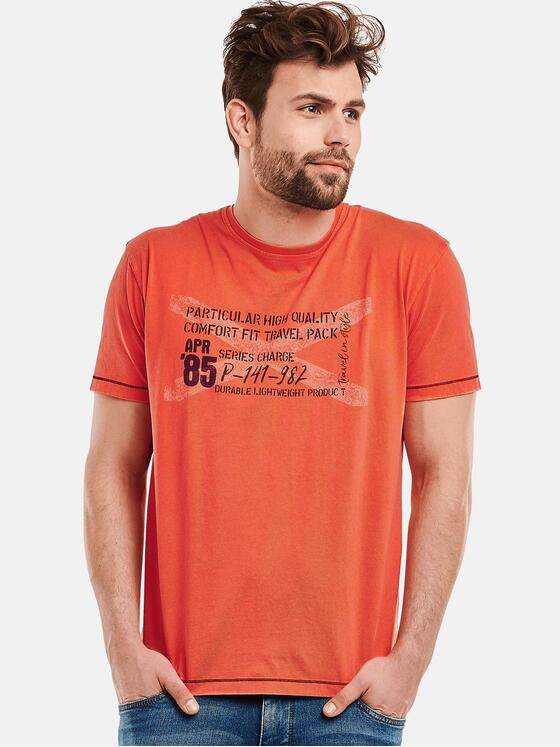 engbers Herren Modisch bedrucktes T-Shirt Orange 27336