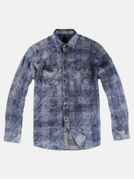 engbers Herren Langarm-Hemd kariert Indigoblau 31884