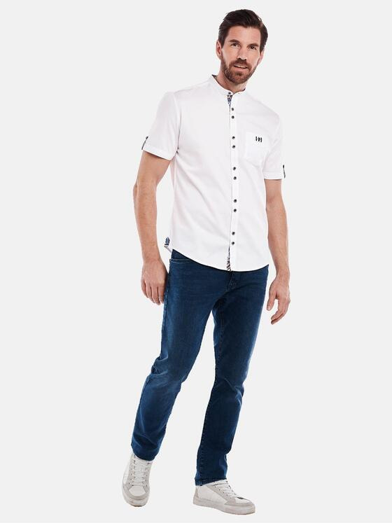engbers Herren Kurzarm-Hemd uni Weiß 35148
