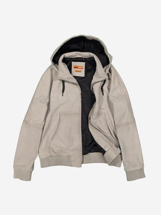 emilio adani Herren Lederjacke mit abnehmbarer Kapuze Beige 36516