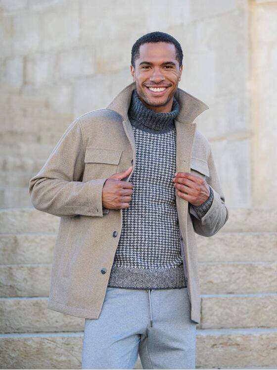 emilio adani Herren Jacke mit heraustrennbarem Inlet Beige 39479