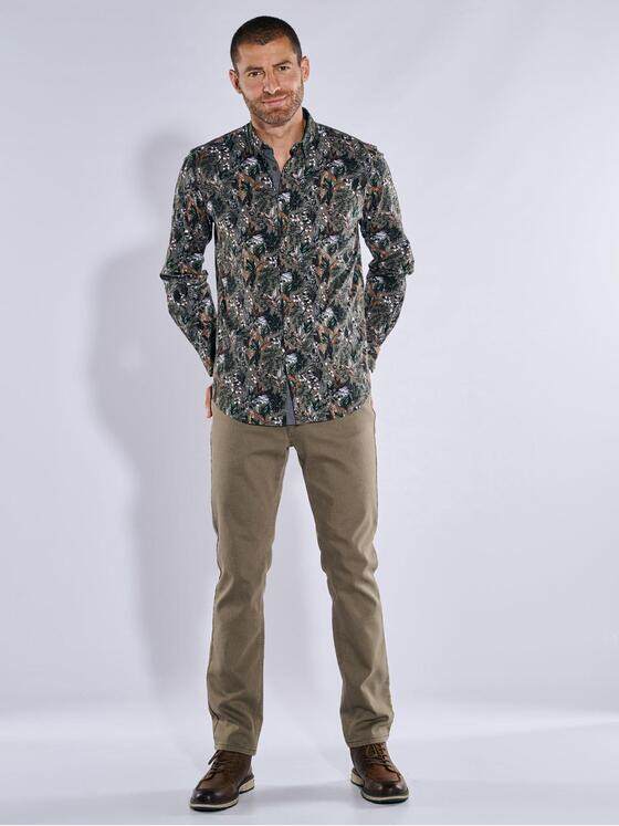 engbers Herren Langarm-Hemd gemustert Grün 37637