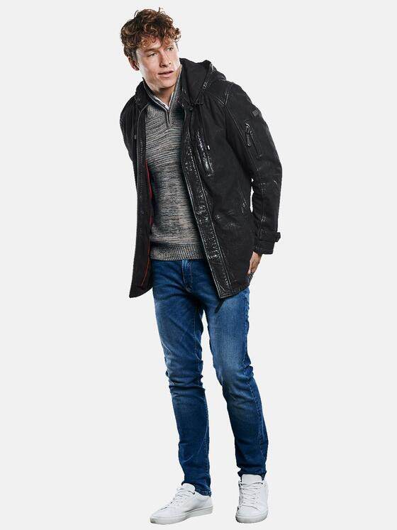 engbers Herren Die Parkalederjacke Schwarz 30754