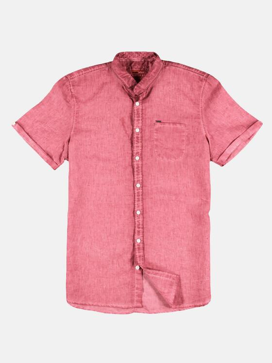 emilio adani Herren Sommerliches Halbleinenhemd Rot 29772