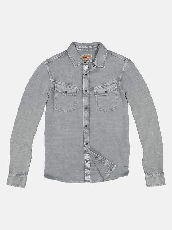emilio adani Herren Polo-Shirt langarm Grau 32294