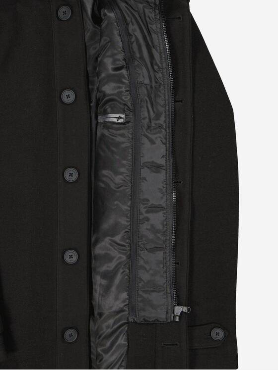 engbers Herren Mantel mit heraustrennbarem Inlet Schwarz 35490