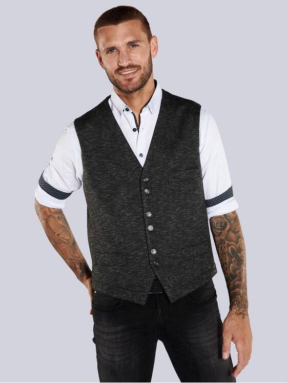 emilio adani Herren Sakko-Weste slim fit Grau 36029