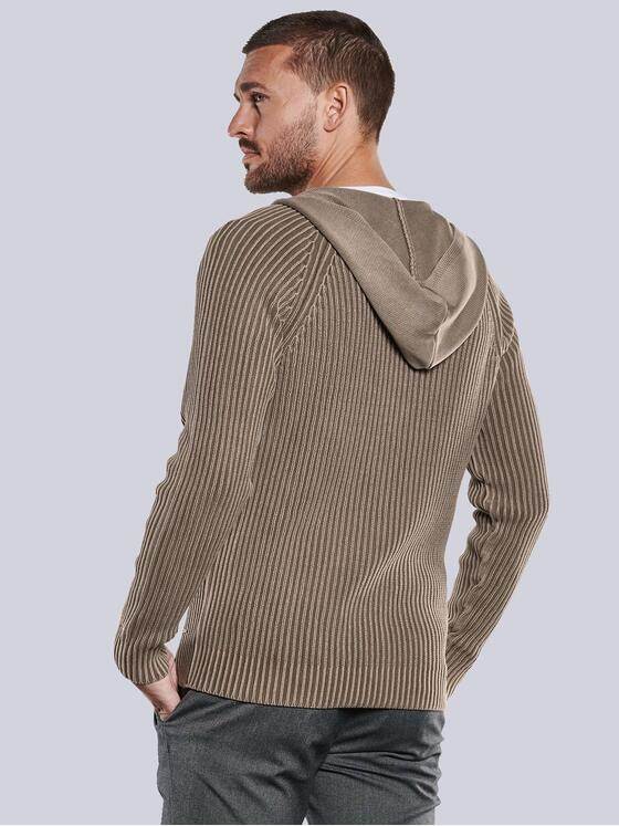 emilio adani Herren Cardigan strukturiert Beige 33811