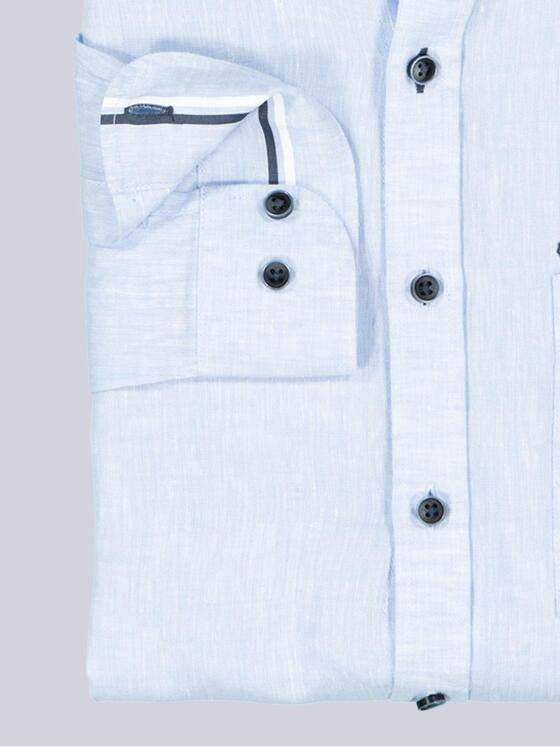 engbers Herren Langarm-Hemd aus Leinen Hellblau 38582